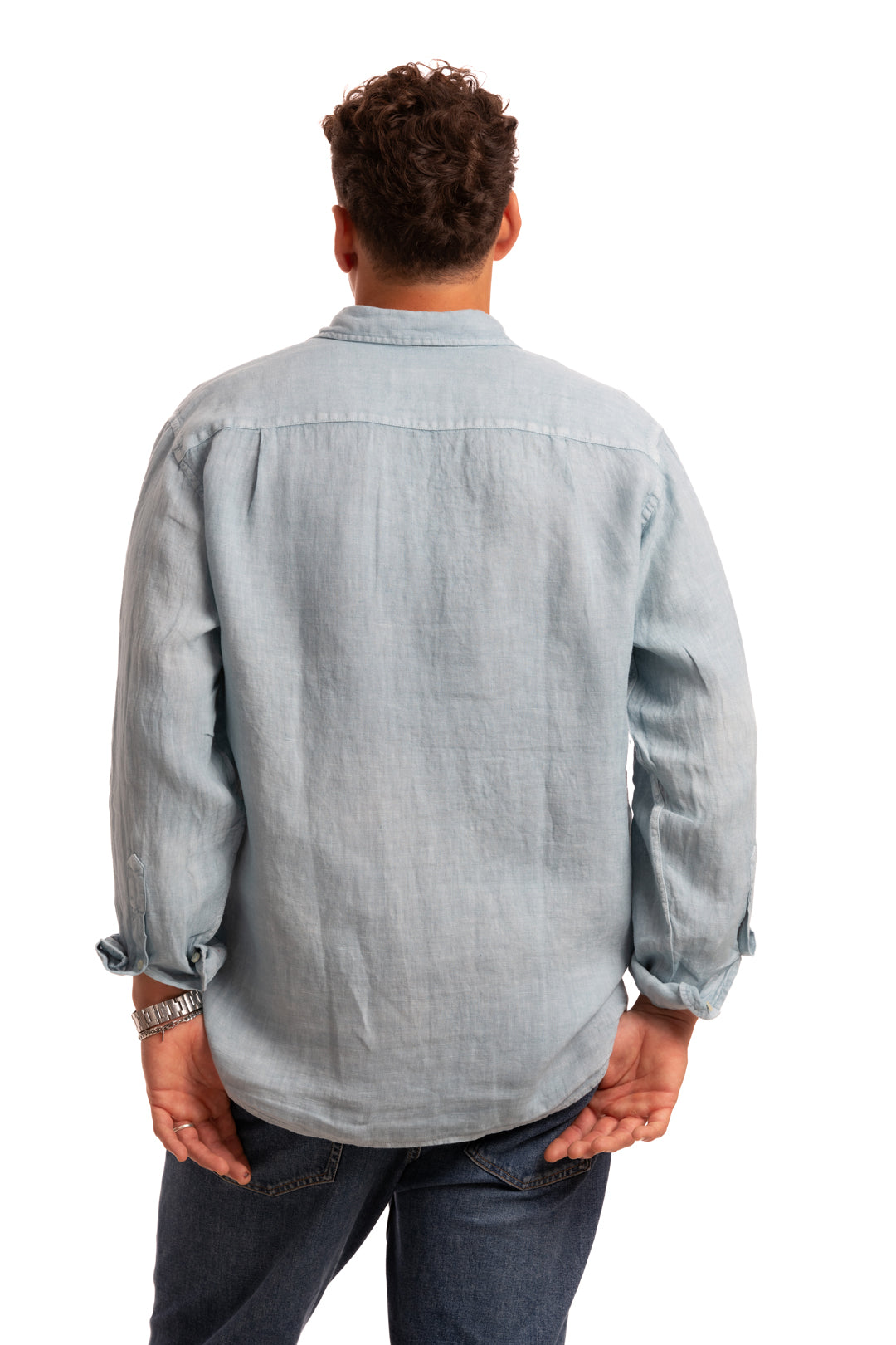 Sa Caleta Blue Linen Shirt