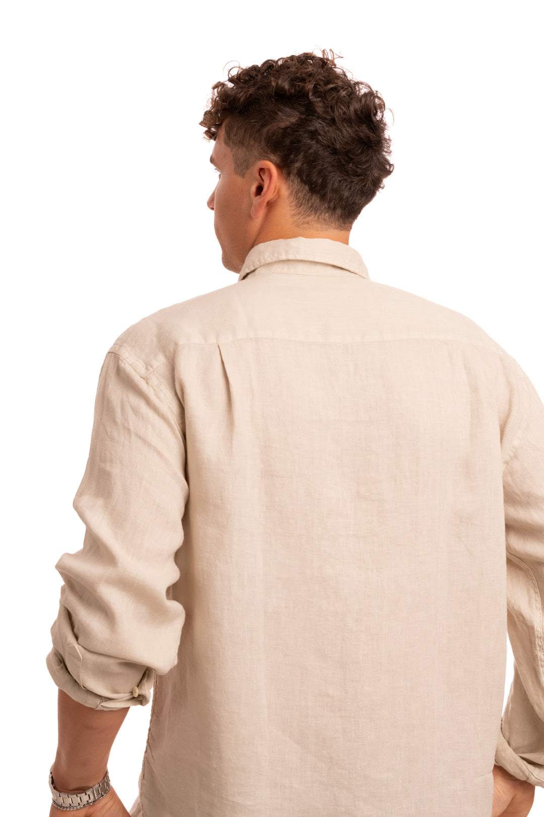 Camisa lino Sa Caleta Beige