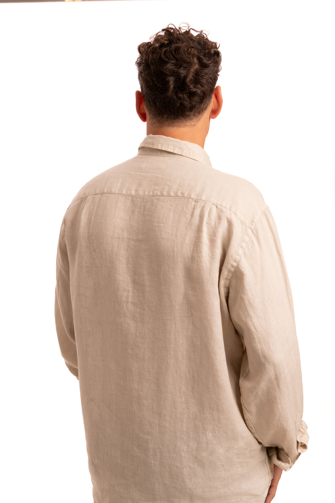 Camisa lino Sa Caleta Beige