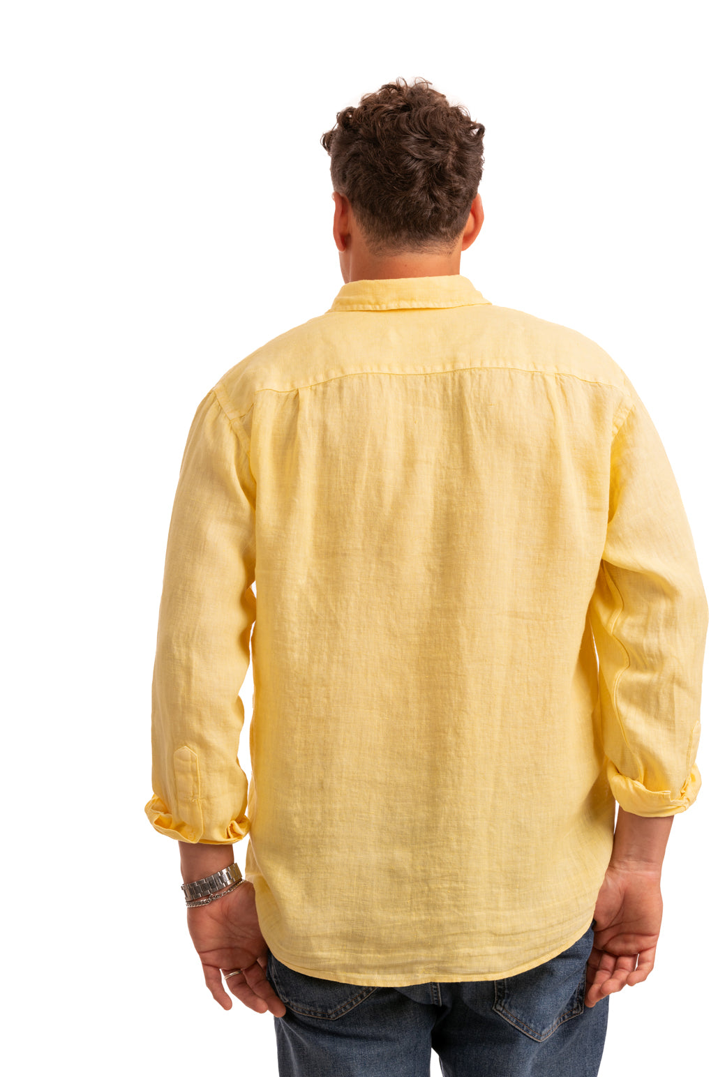 Camisa lino Sa Caleta Yellow