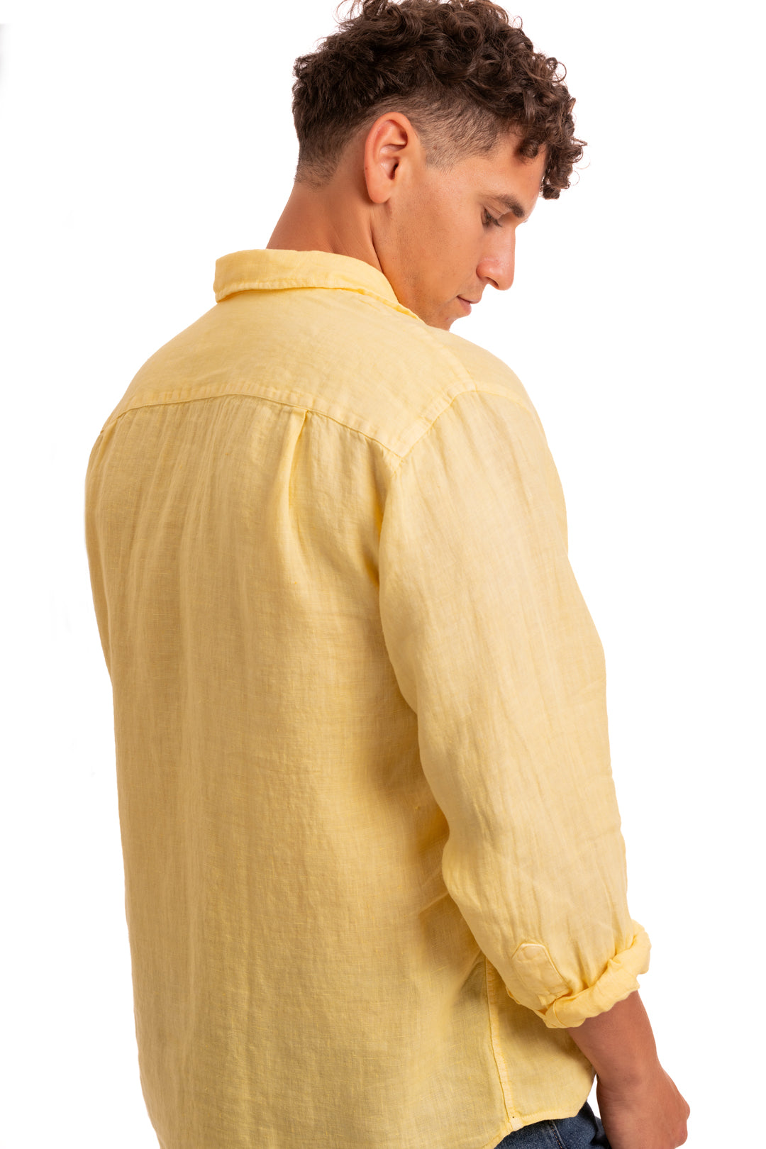 Camisa lino Sa Caleta Yellow