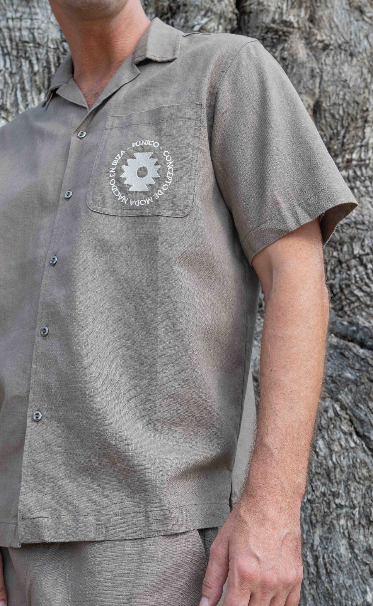 Camisa Llaüt Lino Tostada