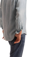 Sa Caleta Blue Linen Shirt
