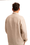 Camisa lino Sa Caleta Beige