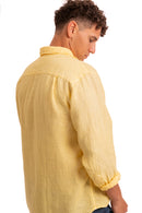 Camisa lino Sa Caleta Yellow