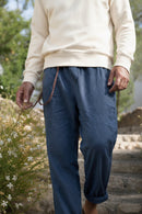 Pantalón Lino Llaüt azul