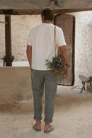 Pantalón Lino Llaüt verde caqui